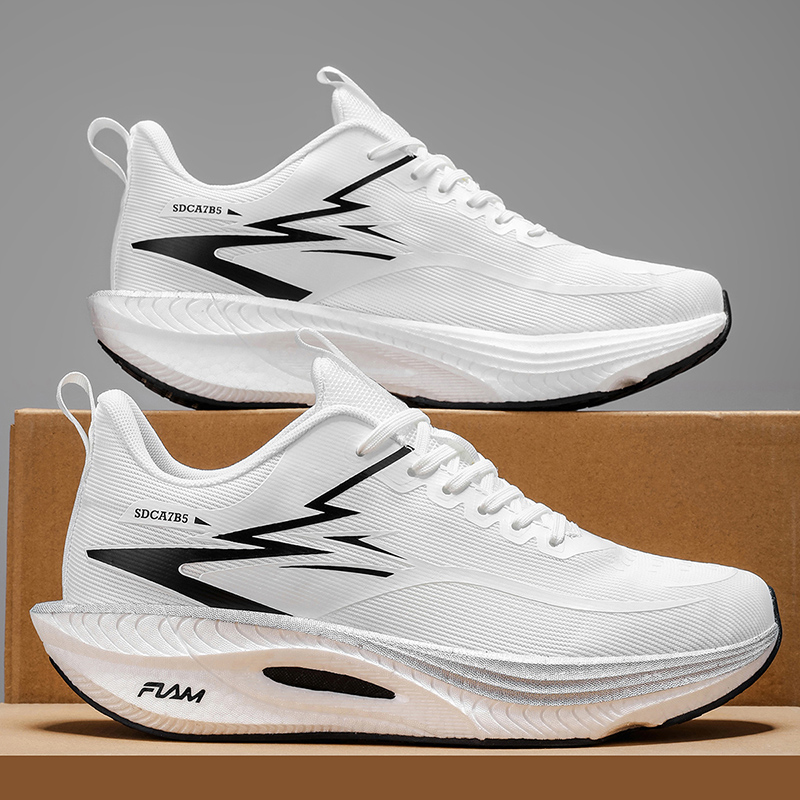 Running Shoes Men Carbon Board - Breathable Mesh Athletic Shoes ulasan dan harga